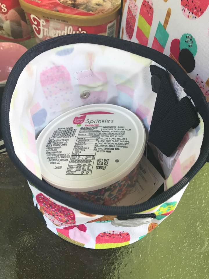 Anthropologie Dishtowel CHIP HOORAY Ice Cream Cones Cherry Cotton Pink NWT