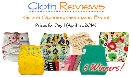 Cloth Reviews Giveaway Event: Day 1 Prizes